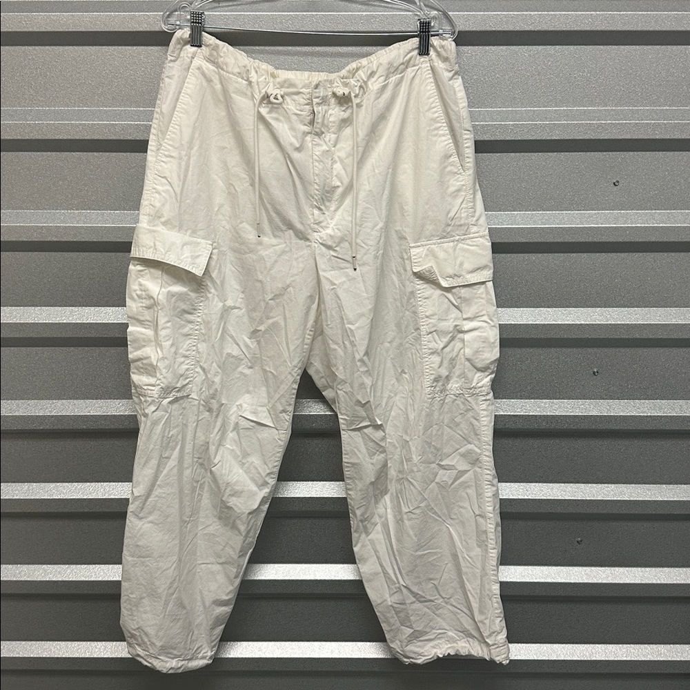 GAP Women’s White Cargo Balloon Pant Size XL Lightweight Utility Trendy Festival - Picture 2 of 12